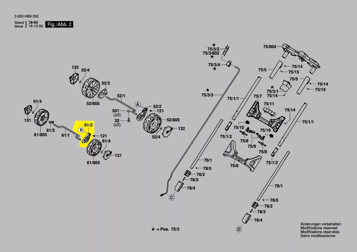 triangle roue avant réglage hauteur réf. F 016 L90 032 Bosch